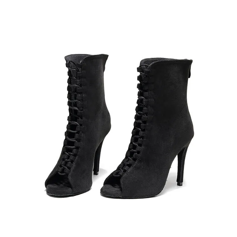 Women's Flannel Soft Sole Ballroom Latin Dance Boots