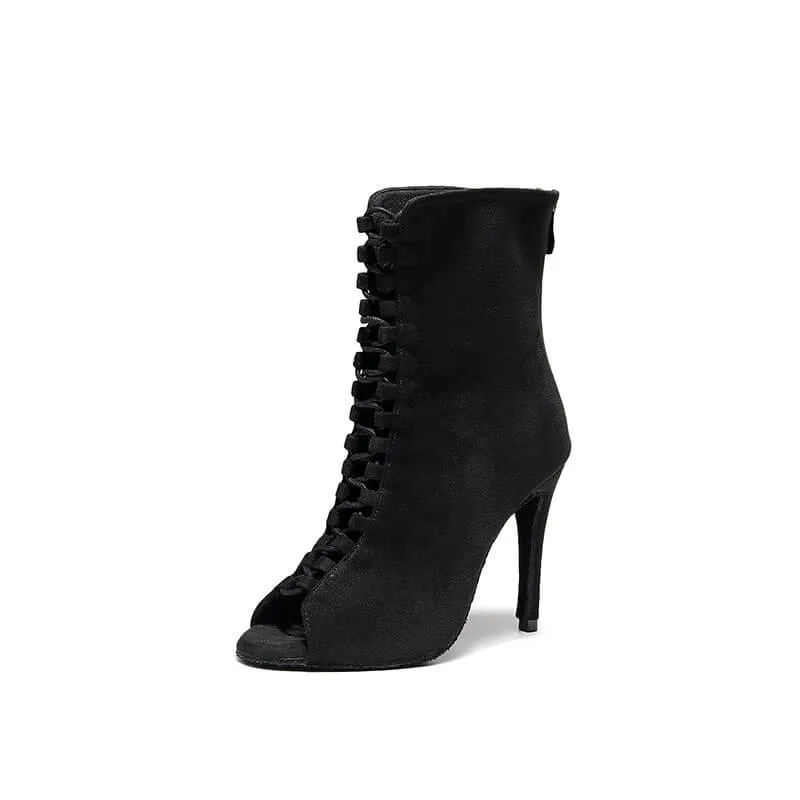 Women's Flannel Soft Sole Ballroom Latin Dance Boots