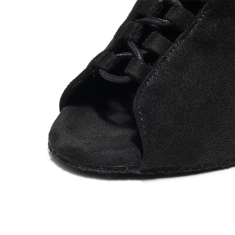 Women's Flannel Soft Sole Ballroom Latin Dance Boots