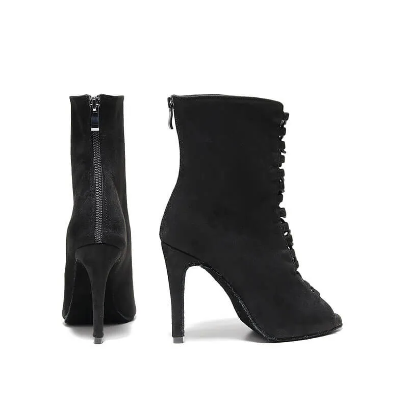 Women's Flannel Soft Sole Ballroom Latin Dance Boots