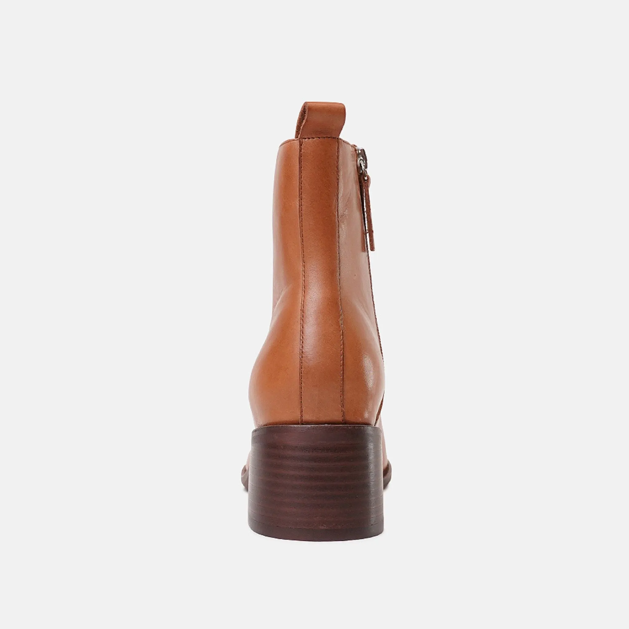 Wyona Brandy Leather Ankle Boots